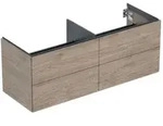 Geberit One Waschtisch-Unterschrank 505266006 133,2x50,4x47cm, 4 Schubladen, Nussbaum