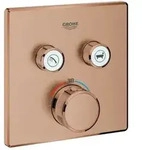 Grohe Grohtherm Smartcontrol Fertigmontageset 29124DL0 warm sunset geb&uuml;rstet, eckig,