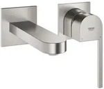 Grohe Plus Fertigmontageset 29303DC3 supersteel, Waschtisch-2-Loch-Wandarmatur,