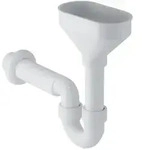 Geberit Rohrbogengeruchsverschluss 152393111 &Oslash; 50 mm, mit Trichter oval, f&uuml;r