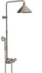 hansgrohe Axor Showerpipe 26020820 mit Thermostat, Kopfbrause 240 2jet, brushed