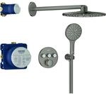 Grohtherm Smartcontrol Duschsystem 34863AL0 Unterputz, hard graphite geb&uuml;rstet