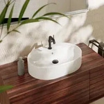 hansgrohe Xuniva Aufsatzwaschtisch 60171450 600x450mm, mit Hahnloch/&Uuml;berlauf,...