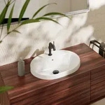 hansgrohe Xuniva Einbauwaschtisch 61064450 550x450mm, mit Hahnloch, mit...