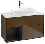 Villeroy und Boch Finion Waschtischunterschrank G771PDGN 100cm, Abdeckplatte...
