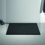 Ideal Standard Ultra Flat New Duschwanne T4468V3 1000x800x25mm, Schwarz, Silk...