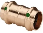 Viega Sanpress Muffe 282660 18 mm, Rotguss oder Siliziumbronze, SC-Contur