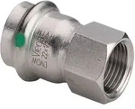 Viega Sanpress Inox &Uuml;bergangsst&uuml;ck 436575 15mmxRp 1/2, Stahl nichtrostend,