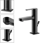 Keuco IXMO Flat 100 Black Selection Waschtischarmatur 59502373000 mit Ablaufgarnitur,