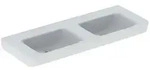 Geberit Renova Plan Doppelwaschtisch 501713001 130x48cm, ohne Hahnloch, ohne