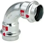 Viega Prestabo Bogen 558147 22 mm, 90Grad, Stahl unlegiert, SC-Contur