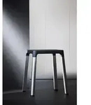 Keuco Axess Hocker 35082010037 Sitzfl&auml;che 338mm, verchromt/schwarz