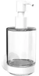 Emco Round Fl&uuml;ssigseifenspender 432113900 weiss, Wandmodell, Kristallglas klar,