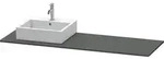 Duravit XSquare Konsole XS060HL4949 160x55cm, mit 1 Ausschnitt, links, Graphit...