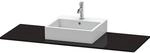 Duravit XSquare Konsole XS060GM4040 140x55cm, mit 1 Ausschnitt, mittig, schwarz