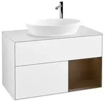 Villeroy und Boch Finion Waschtischunterschrank F901GNGF 100cm, Abdeckplatte...