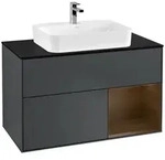 Villeroy und Boch Finion Waschtischunterschrank F372GNHG 100cm, Abdeckplatte...