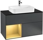 Villeroy und Boch Finion Waschtischunterschrank F362HFHG 100cm, Abdeckplatte...