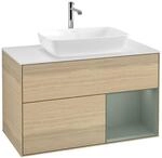 Villeroy und Boch Finion Waschtischunterschrank F781GMPC 100cm, Abdeckplatte...
