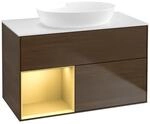 Villeroy und Boch Finion Waschtischunterschrank FA11HFGN 100cm, Abdeckplatte...