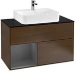 Villeroy und Boch Finion Waschtischunterschrank F112GKGN 100cm, Abdeckplatte...