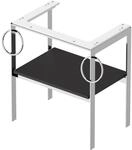 Duravit White Tulip Waschtisch-Konsole WT4546B5858 68,4 x 45 cm, Graphit...