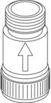 Ideal Standard RV-Anschlu&szlig; G3/8 DW15, Chrom A962140AA