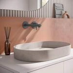 Herzbach Siro Wand-Waschtischarmatur 30.120956.1.06 grau matt, Unterputzarmatur