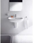 Duravit D-Code Waschtisch 231060000 60 x 46 cm, mit &Uuml;berlauf, 1 Hahnloch, Wei&szlig;