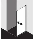 Kermi Diga Seitenwand beweglich DITBR09020VPK 90x200cm, silber hochglanz, ESG...