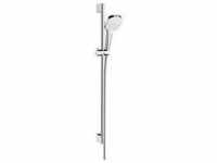 hansgrohe Croma Select E 1jet Brauseset 26594400 weiss-chrom, 90 cm Brausestange