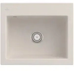 Villeroy und Boch Subway 60 S Einbausp&uuml;le 330901KR mit Ablaufgarnitur, 600 x 510 mm,