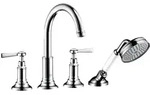 hansgrohe Axor Montreux Wannenarmatur 16554000 chrom, Hebelgriffe, 4 Locharmatur