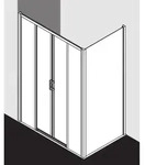 Kermi Liga Gleitt. 4-tlg. bodenfrei mit Festfeldern LID4B14520VPK 145x200cm,...