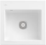 Villeroy und Boch Subway 50 S Einbausp&uuml;le 331501KG mit Ablaufgarnitur, 525 x 510 mm,
