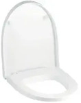 Geberit Flow WC Sitz 575950000 weiss, Scharniere Edelstahl, mit Absenkautomatik