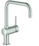 Grohe Sp&uuml;ltischeinhebelmischer Minta U-Auslauf, schwenkbar, supersteel