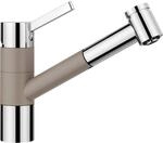 Blanco Tivo-s K&uuml;chenarmatur 517619 ausziehbar, SILGRANIT-Look tartufo/chrom