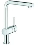 Grohe Minta K&uuml;chenarmatur 31397000 chrom, Niederdruck, herausziehbarer Auslauf