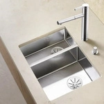 Blanco Claron Sp&uuml;le 521610 340/180-U, 58,5 x 44 cm, rechts, Edelstahl Seidenglanz,