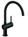 Grohe Minta K&uuml;chenarmatur 32917KS0 velvet black, schwenkbarer Rohrauslauf, C-Auslauf