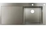 Hansgrohe S717-F450 Einbausp&uuml;le 43307800 Edelstahl, 1 Becken, Abtropffl&auml;che,