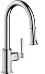 hansgrohe Axor Montreux K&uuml;chenarmatur 16581000 chrom, Ausziehbrause, Schwenkbereich