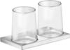 Keuco Doppel Glashalter Edition 11 11151019000 Echtkristall Glas, chrom