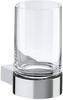 Keuco Glashalter Plan 14950179000 Alu silber-eloxiert/chrom, mit Echtkristall-Glas