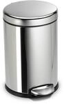 simplehuman Treteimer CW1851CB polierter fingerabdrucksicherer Edelstahl, rund,...