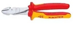 KNIPEX Kraft-Seitenschneider 7406200, 200mm Mehrkomponenten-Griffen KNIPEX