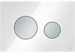 TECEloop Bet&auml;tigungsplatte 9240659 Glas wei&szlig;,Tasten Chrom matt