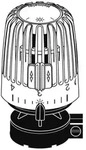 Heimeier Thermostat-Kopf 9800-24.500 mit Direktanschluss, f&uuml;r Danfoss RAV, wei&szlig;
