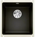 Blanco Subline 375-u Sp&uuml;le 523732 41,4x45,6cm, PuraPlus schwarz, f&uuml;r Unterbau